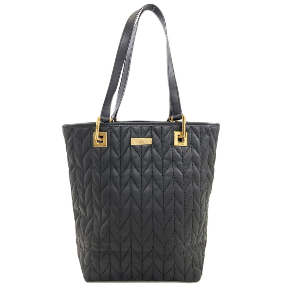 Gucci 002・1099 Quilted Herringbone Pattern Handbag Leather Women's GUCCI